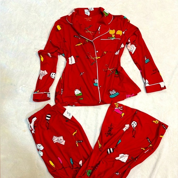 Kate Spade Red Pijama Set - Picture 1 of 12